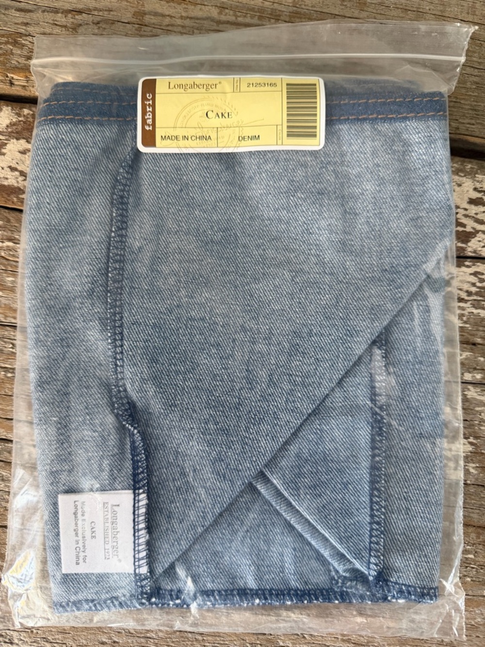 Longaberger Cake Basket Liner in Denim